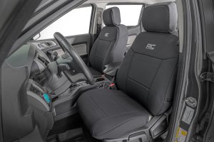 Ford Ranger Seat Covers - Front + Rear - Rough Country - Neoprene - '19-'25